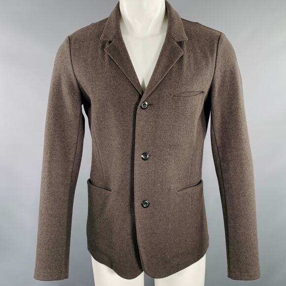 ATTACHMENT Size M Khaki Wool Cashmere Single Breasted Unlined Jacket - Picture 1 of 5